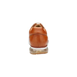 Belvedere Gino Genuine Ostrich,Italian Calf Leather Sneaker Brandy Bone E24