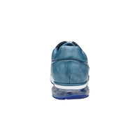 Belvedere Gino Genuine Ostrich,Italian Calf Leather Sneaker Blue White E24