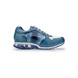 Belvedere Gino Genuine Ostrich,Italian Calf Leather Sneaker Blue White E24