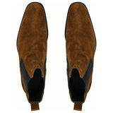 Giovacchini By Belvedere Italian Chelsea Boot Suede Leather Milano Cognac - J.Valintin Men's Wear Legend - Milano Cognac - 9