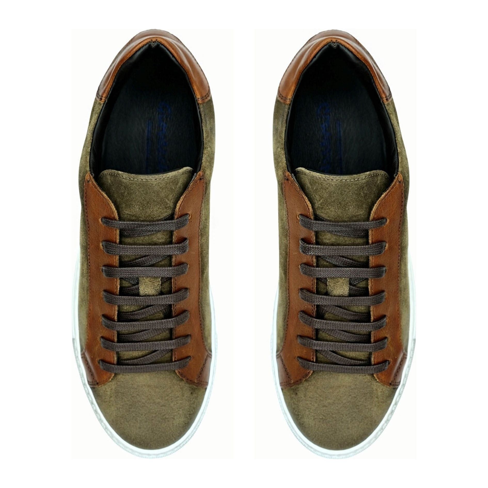Giovacchini by Belvedere Sneakers Made In Italy Suede Rino Antique Cognac - J.Valintin Men's Wear Legend - Rino Cognac - 10
