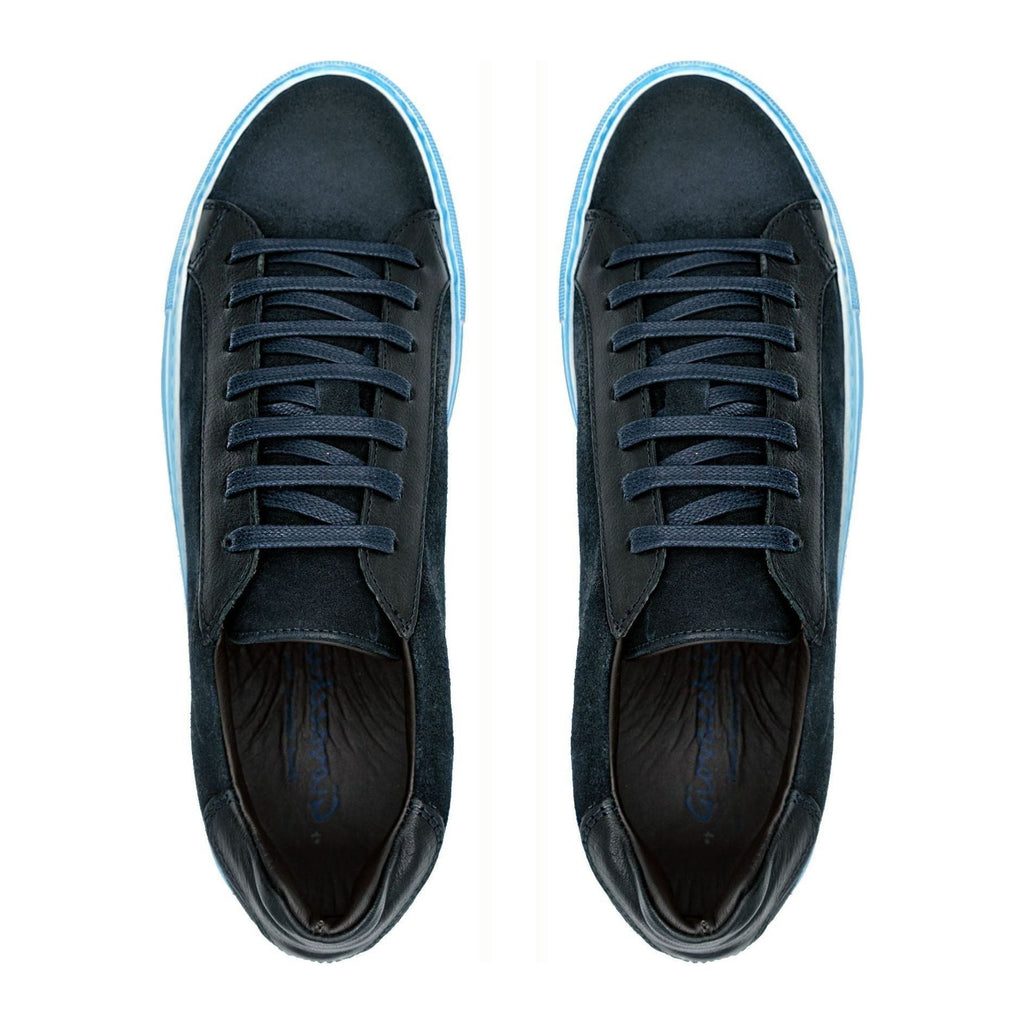 Giovacchini by Belvedere Sneakers Made In Italy Suede Rino Antique Navy Blue - J.Valintin Men's Wear Legend - Rino Navy - 10