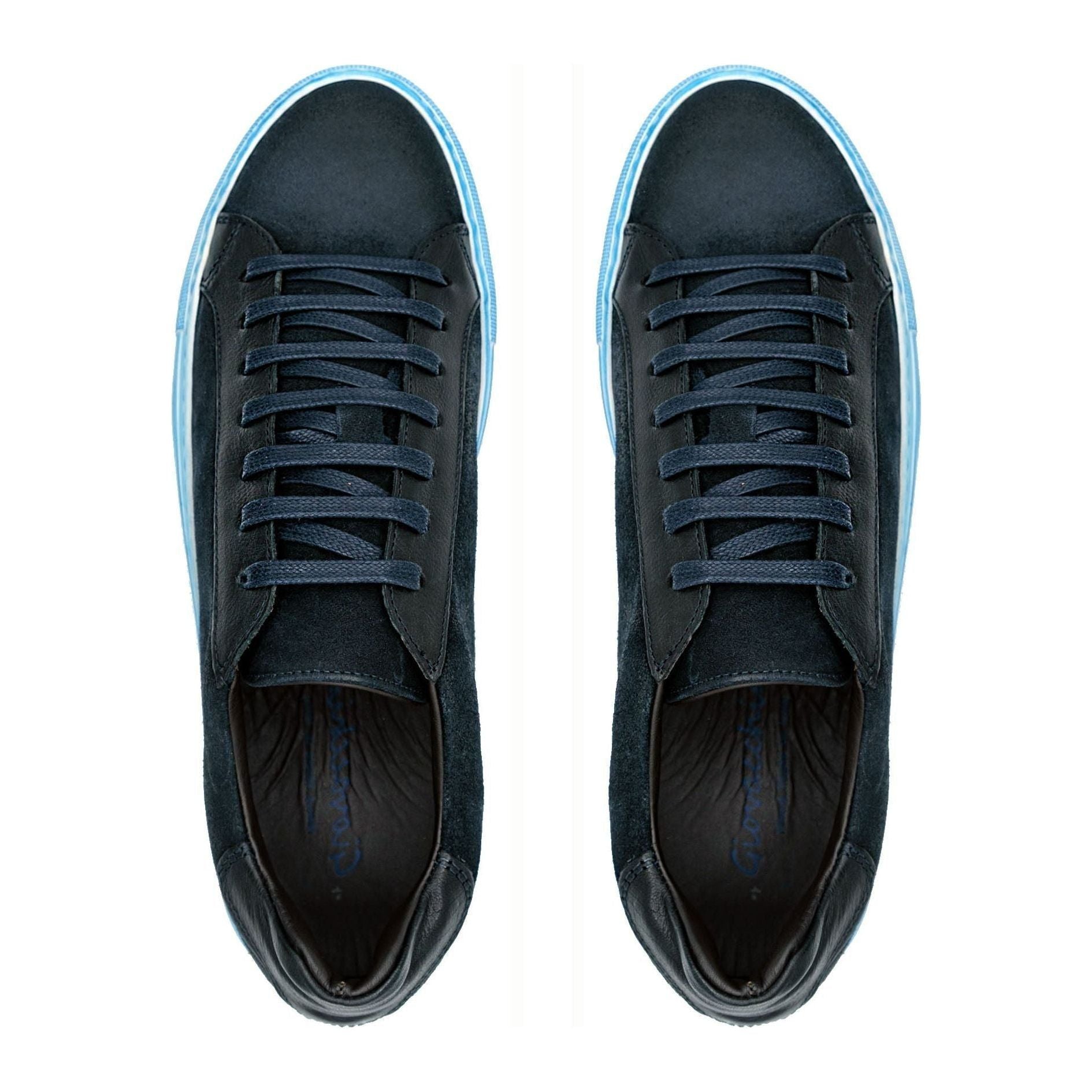 Giovacchini by Belvedere Sneakers Made In Italy Suede Rino Antique Navy Blue - J.Valintin Men's Wear Legend - Rino Navy - 10