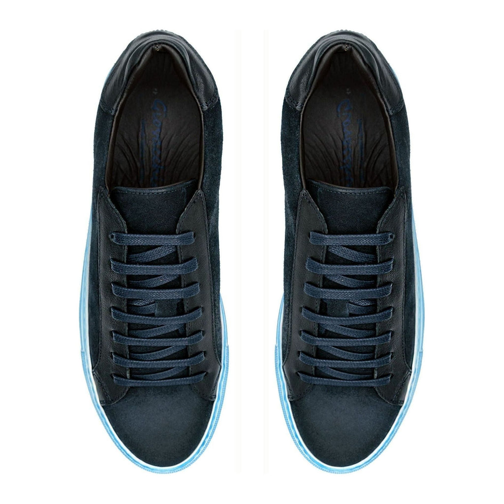 Giovacchini by Belvedere Sneakers Made In Italy Suede Rino Antique Navy Blue - J.Valintin Men's Wear Legend - Rino Navy - 10