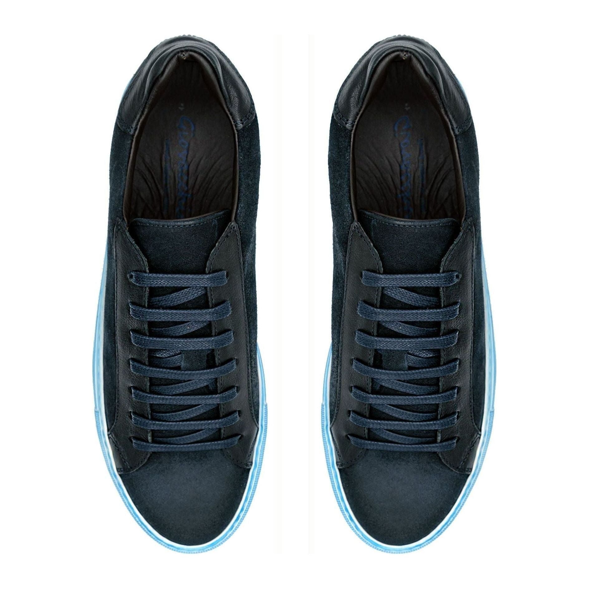 Giovacchini by Belvedere Sneakers Made In Italy Suede Rino Antique Navy Blue - J.Valintin Men's Wear Legend - Rino Navy - 10