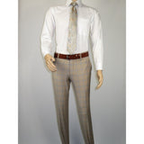 Men Suit BERLUSCONI Turkey Italian Wool 180's Glenn Plaid K167-07 Beige Blue