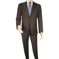 Men Suit BERLUSCONI Turkey Italian Wool 180's Portly Drop 4 Pants K255-07 Brown
