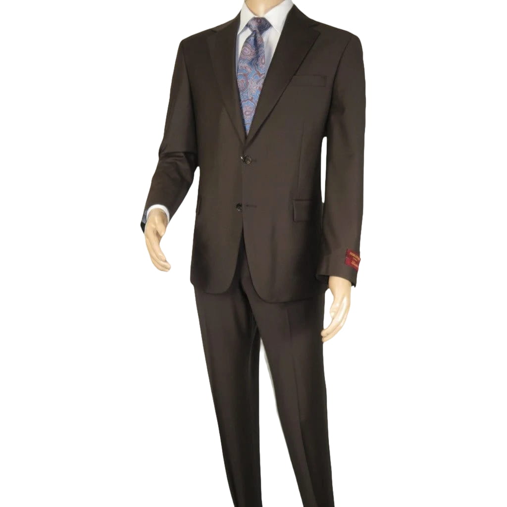Men Suit BERLUSCONI Turkey Italian Wool 180's Portly Drop 4 Pants K255-07 Brown
