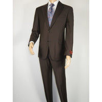 Men Suit BERLUSCONI Turkey Italian Wool 180's Portly Drop 4 Pants K255-07 Brown
