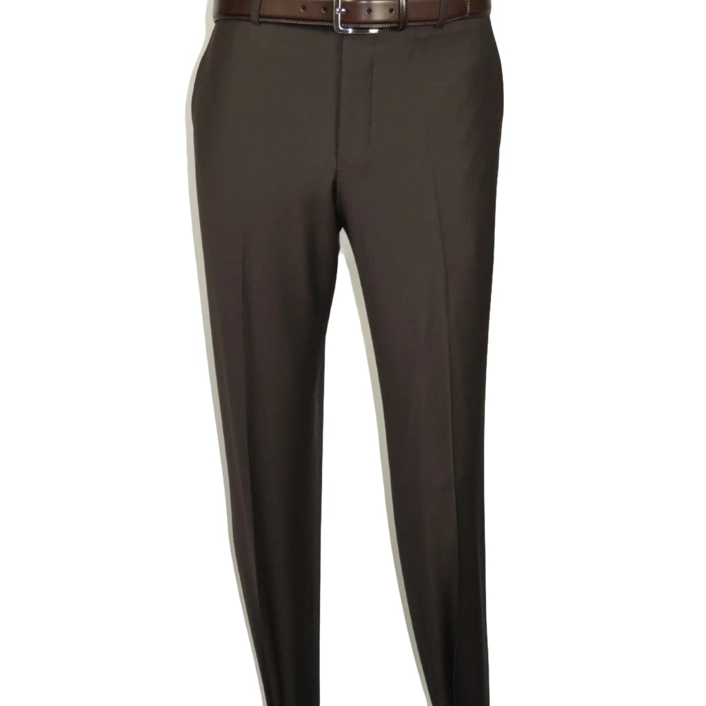 Men Suit BERLUSCONI Turkey Italian Wool 180's Portly Drop 4 Pants K255-07 Brown