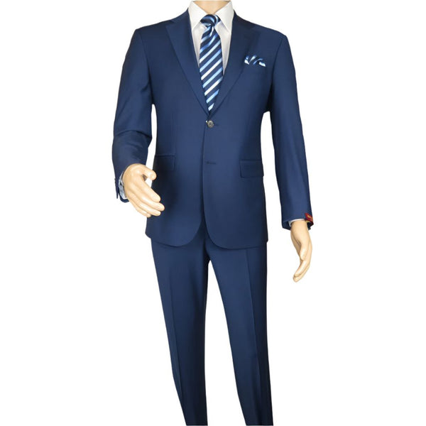 Men Suit BERLUSCONI Turkey Italian Wool 180's Single Breasted K442-12 Navy