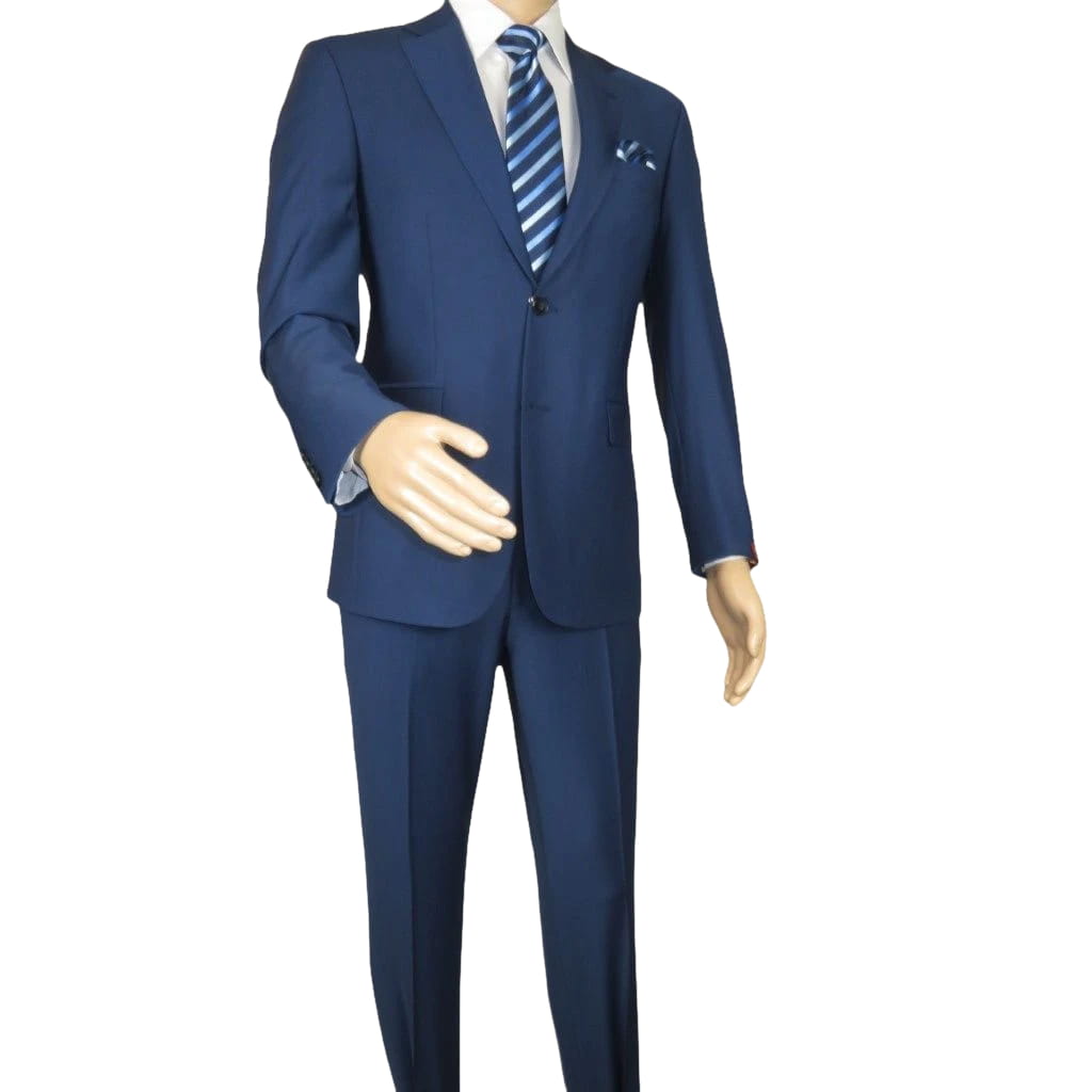 Men Suit BERLUSCONI Turkey Italian Wool 180's Single Breasted K442-12 Navy