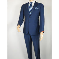 Men Suit BERLUSCONI Turkey Italian Wool 180's Single Breasted K442-12 Navy
