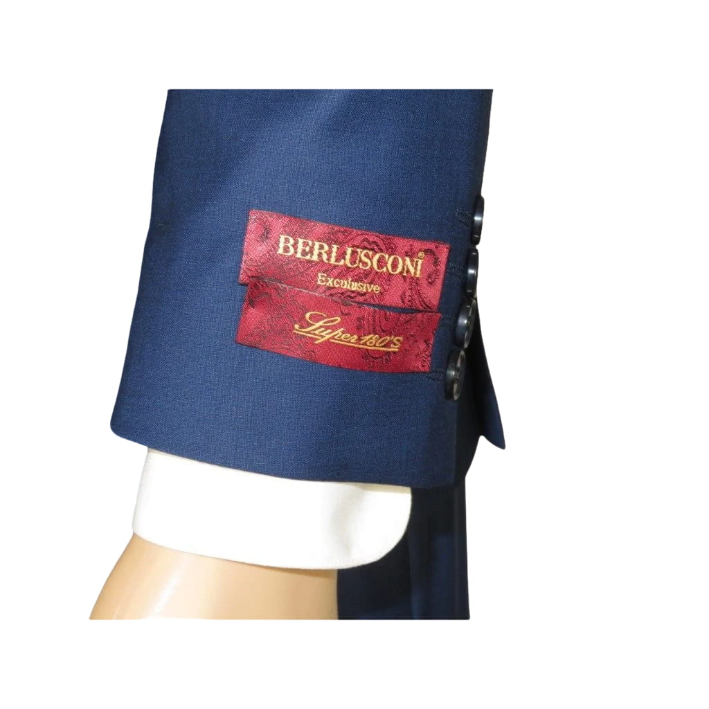 Men Suit BERLUSCONI Turkey Italian Wool 180's Single Breasted K442-12 Navy
