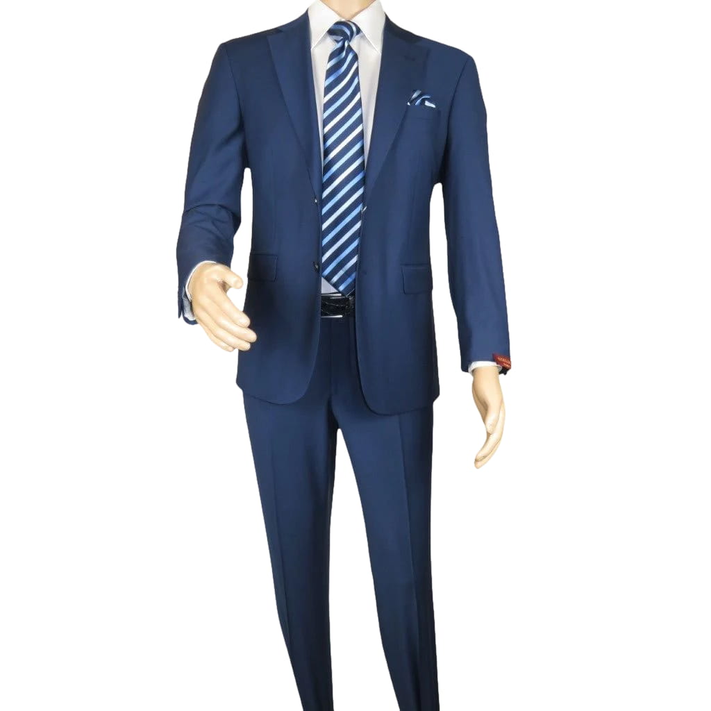 Men Suit BERLUSCONI Turkey Italian Wool 180's Single Breasted K442-12 Navy