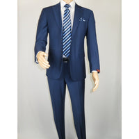 Men Suit BERLUSCONI Turkey Italian Wool 180's Single Breasted K442-12 Navy