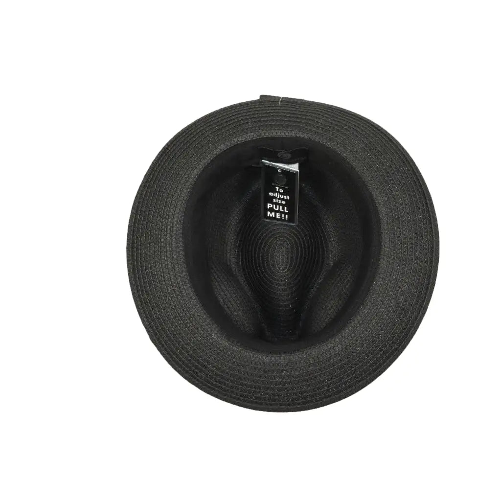 Men's Bently Semi Crushable Fedora Pinch Front Briad Hat Leonardo LE231 Black