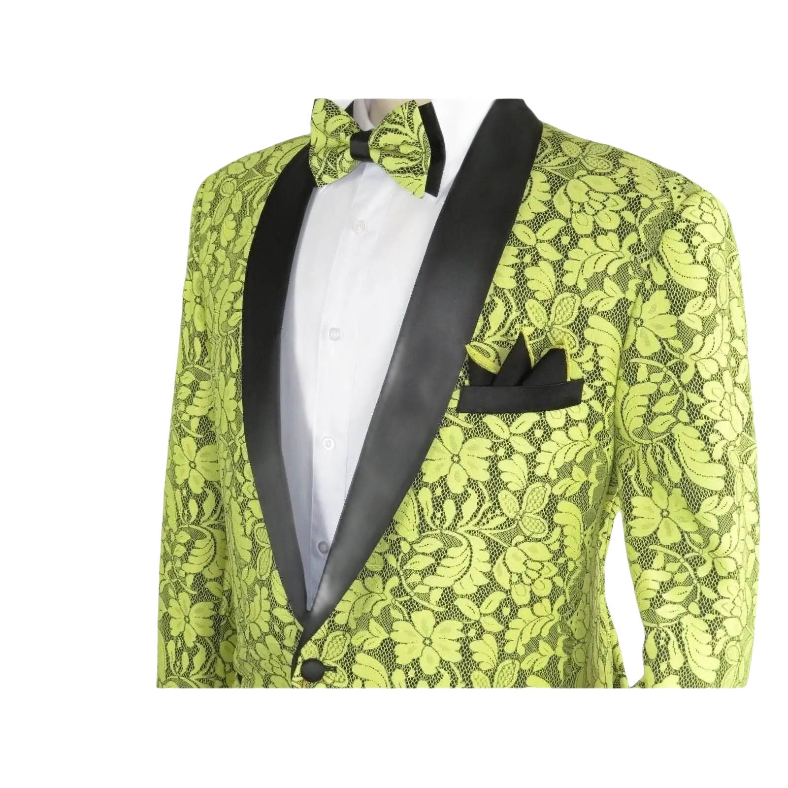 Manzini Insomnia blazer Stage Performer Formal Jacket Lace Design MZN116 Yellow - J.Valintin Men's Wear Legend - 71199