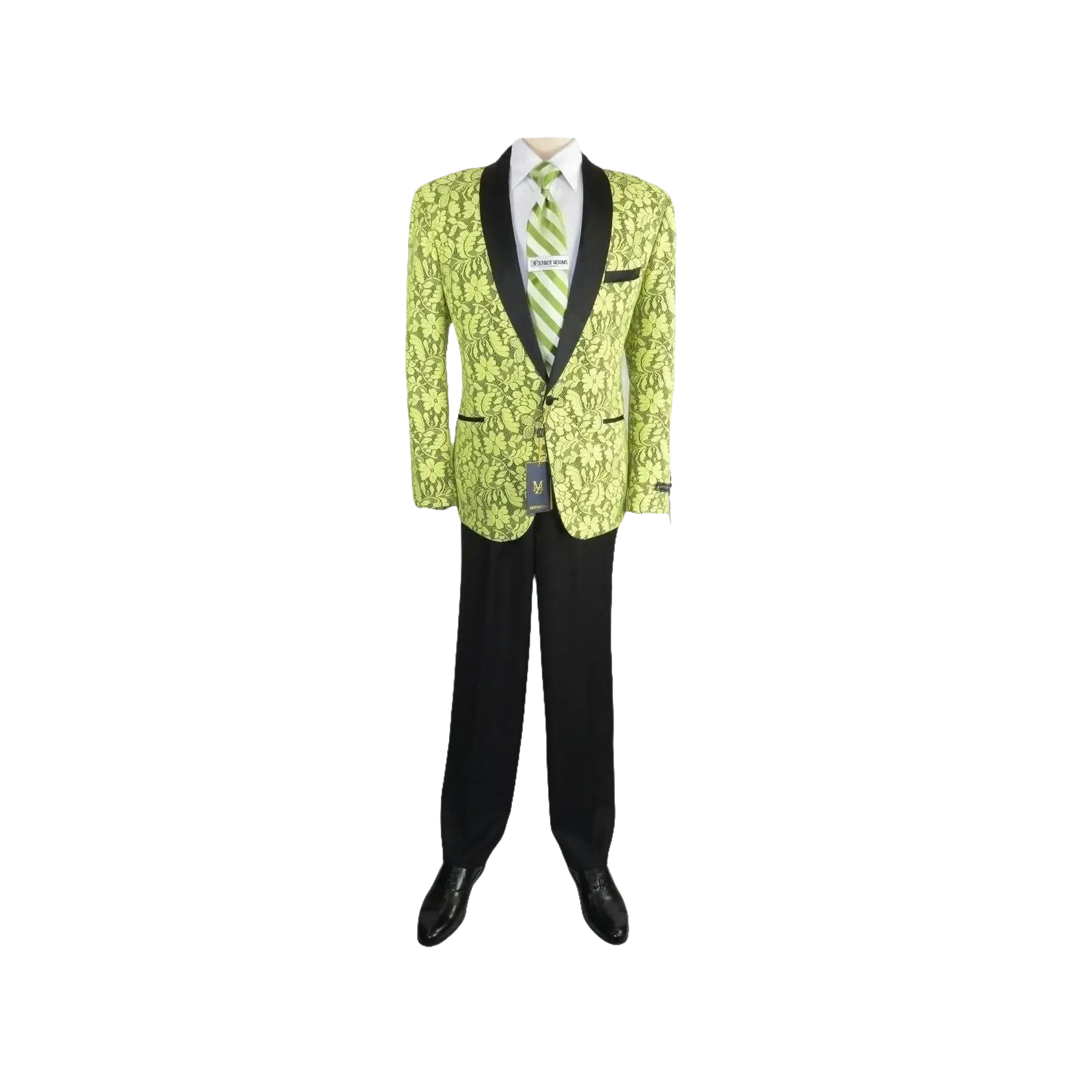 Manzini Insomnia blazer Stage Performer Formal Jacket Lace Design MZN116 Yellow - J.Valintin Men's Wear Legend - 71199