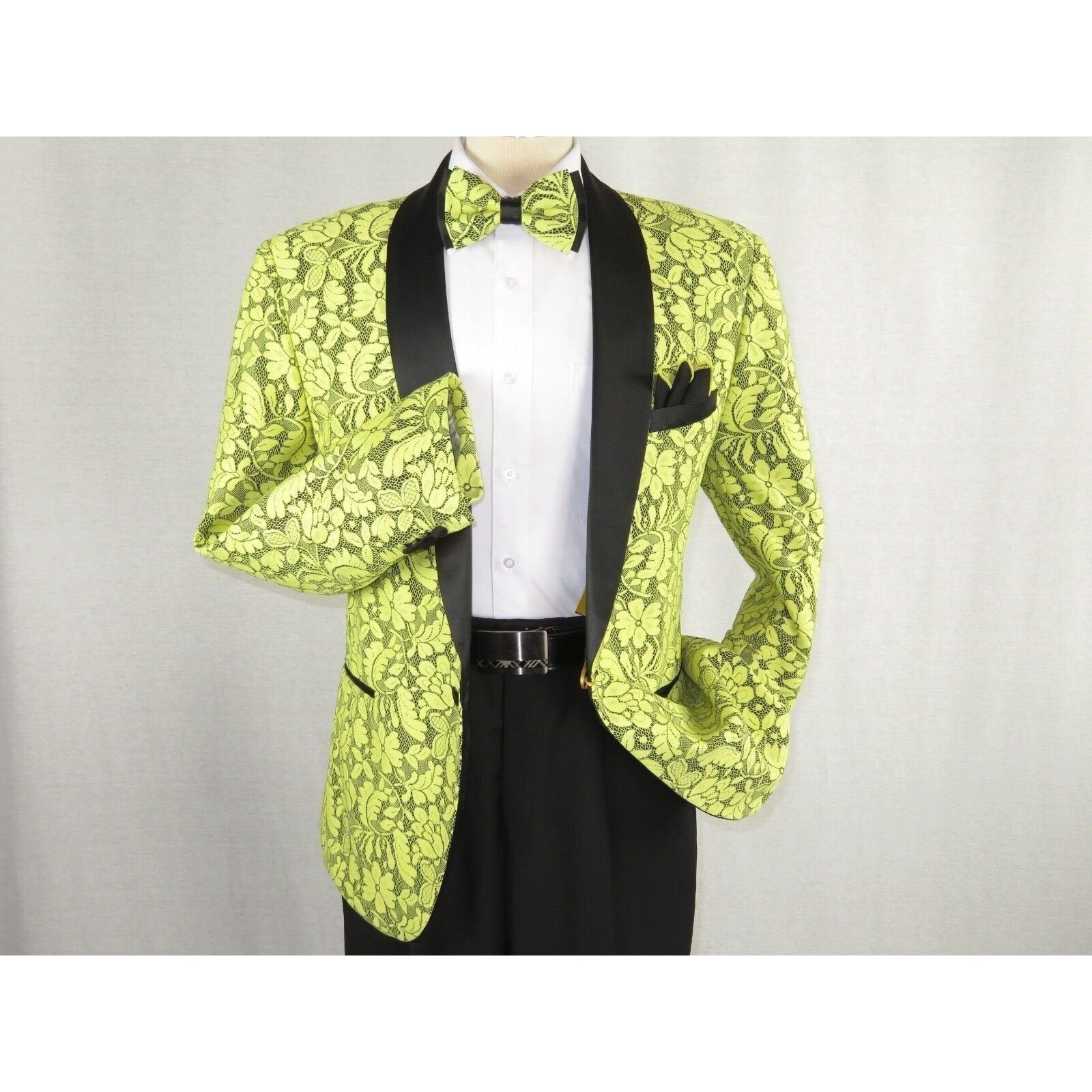 Manzini Insomnia blazer Stage Performer Formal Jacket Lace Design MZN116 Yellow - J.Valintin Men's Wear Legend - 71199