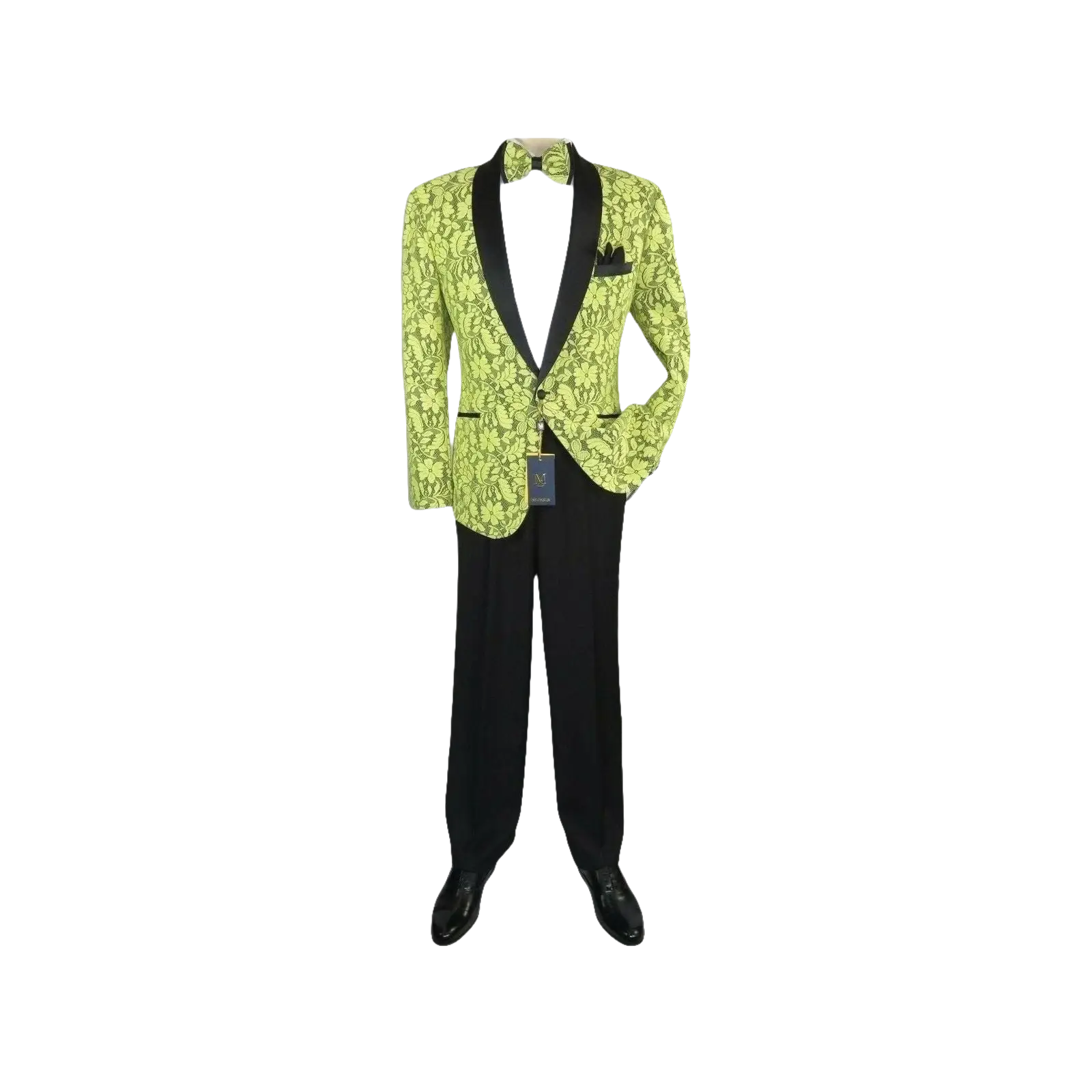 Manzini Insomnia blazer Stage Performer Formal Jacket Lace Design MZN116 Yellow - J.Valintin Men's Wear Legend - 71199