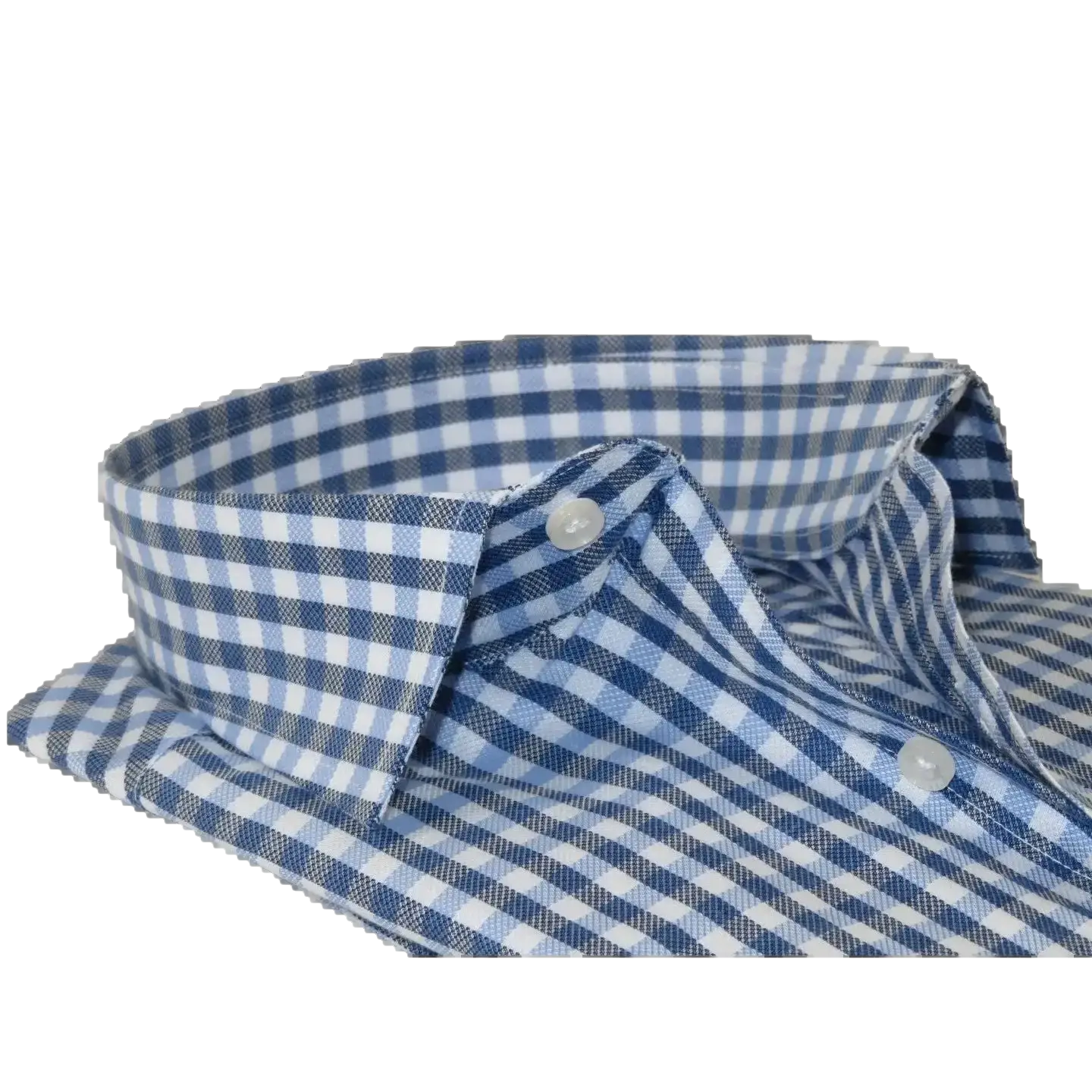 Men's Sports Dress Shirt MARCUZZI Turkey 100% Soft Cotton Marc7 Blue Checker