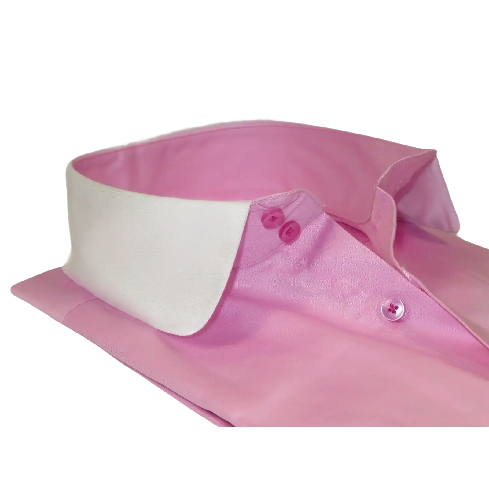 Men 100% Cotton Shirt CIERO MONTERO Turkey #STN 05 Pink/White Collar Slim Fit - J.Valintin Men's Wear Legend - 101051