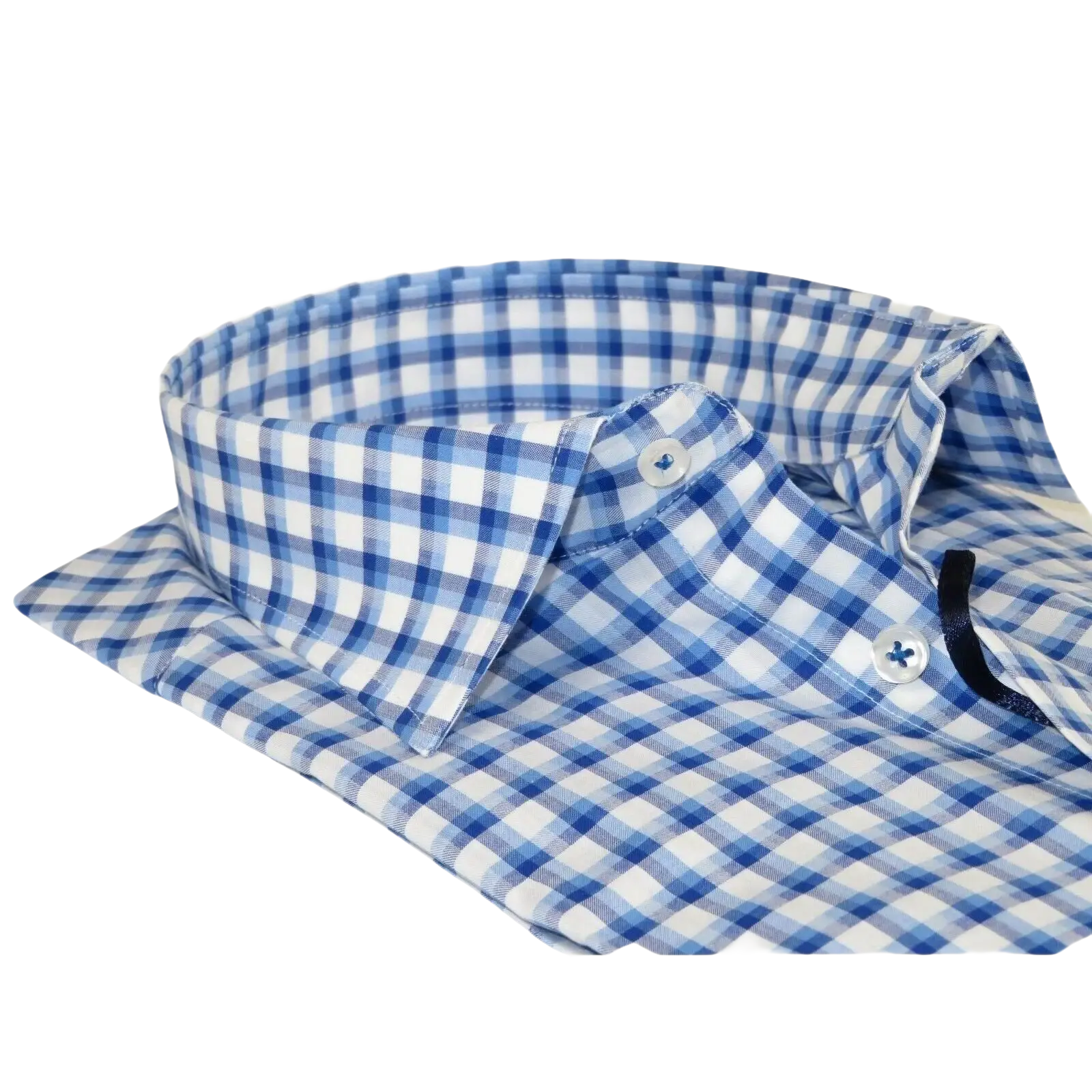 Men 100% Cotton Shirt Manschett Quesste Turkey Slim Fit 6012 - 05 Med Blue Checker - J.Valintin Men's Wear Legend - 96884
