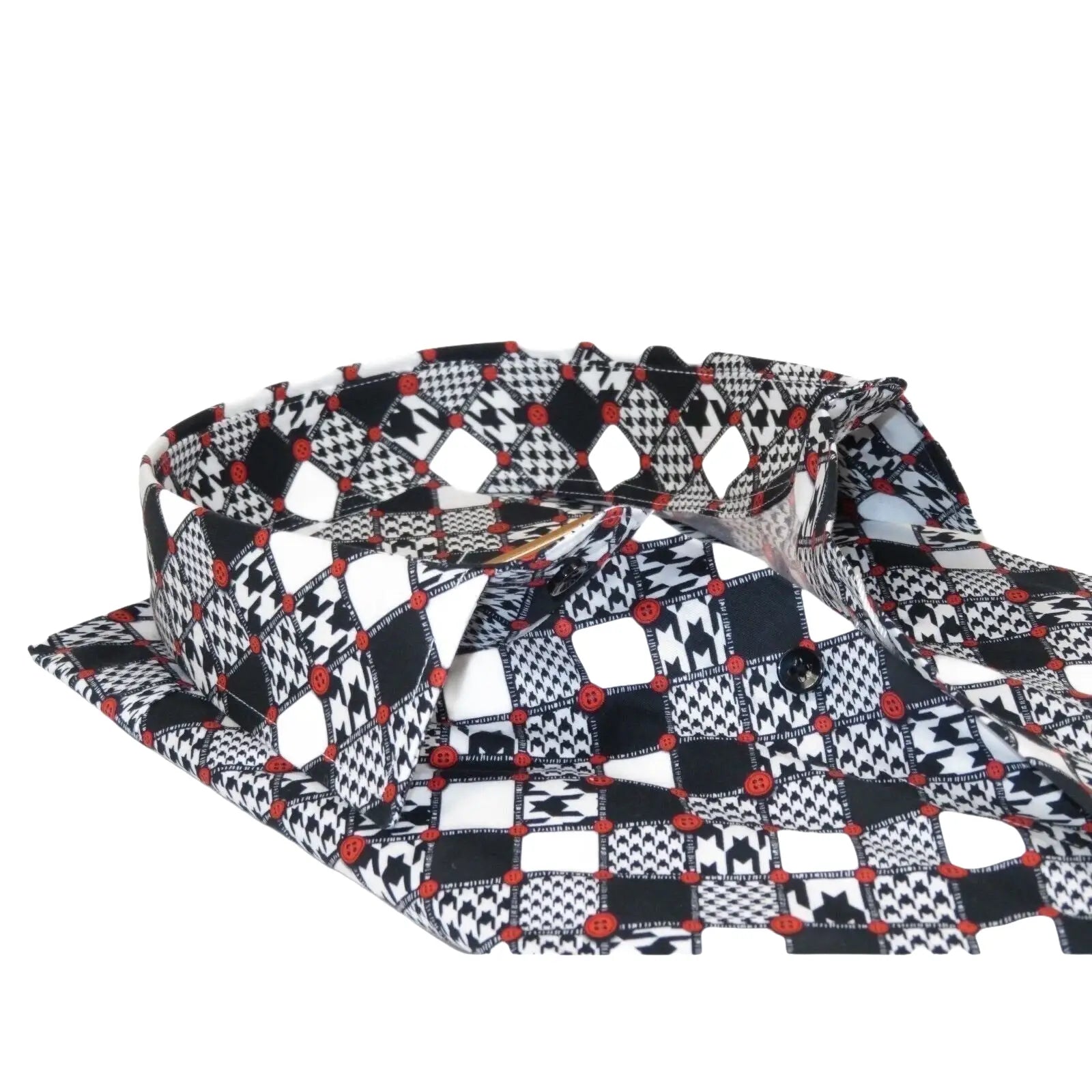Men 100% Cotton Sport Shirt CIERO MONTERO Turkey Dress/Casual #5055 - 01 Black/Red - J.Valintin Men's Wear Legend - 101100
