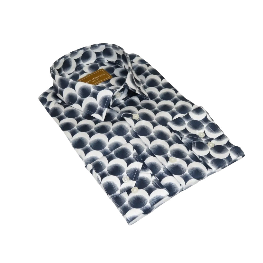 Men 100% Cotton Sports Shirt CIERO MONTERO Turkey Dress/Casual #4319 - 06 Midnight - J.Valintin Men's Wear Legend - 101095