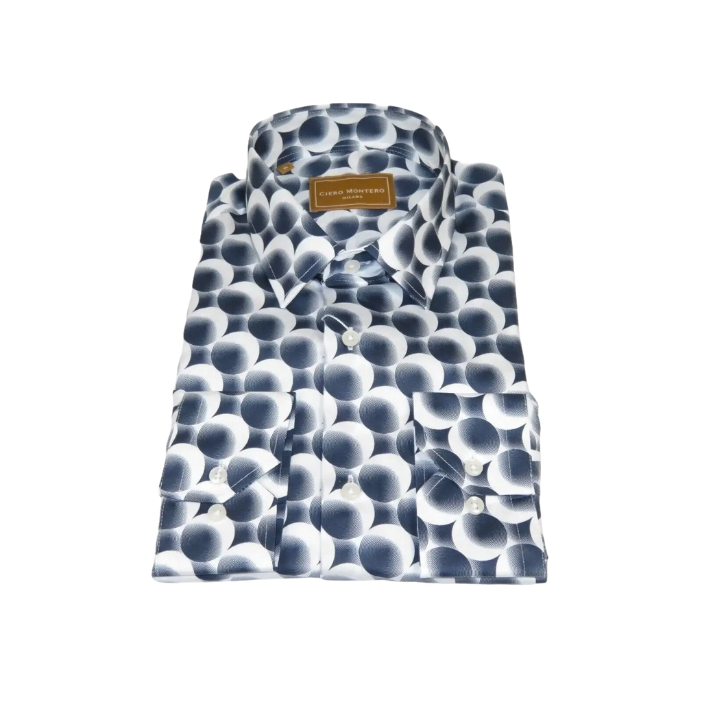 Men 100% Cotton Sports Shirt CIERO MONTERO Turkey Dress/Casual #4319 - 06 Midnight - J.Valintin Men's Wear Legend - 101095