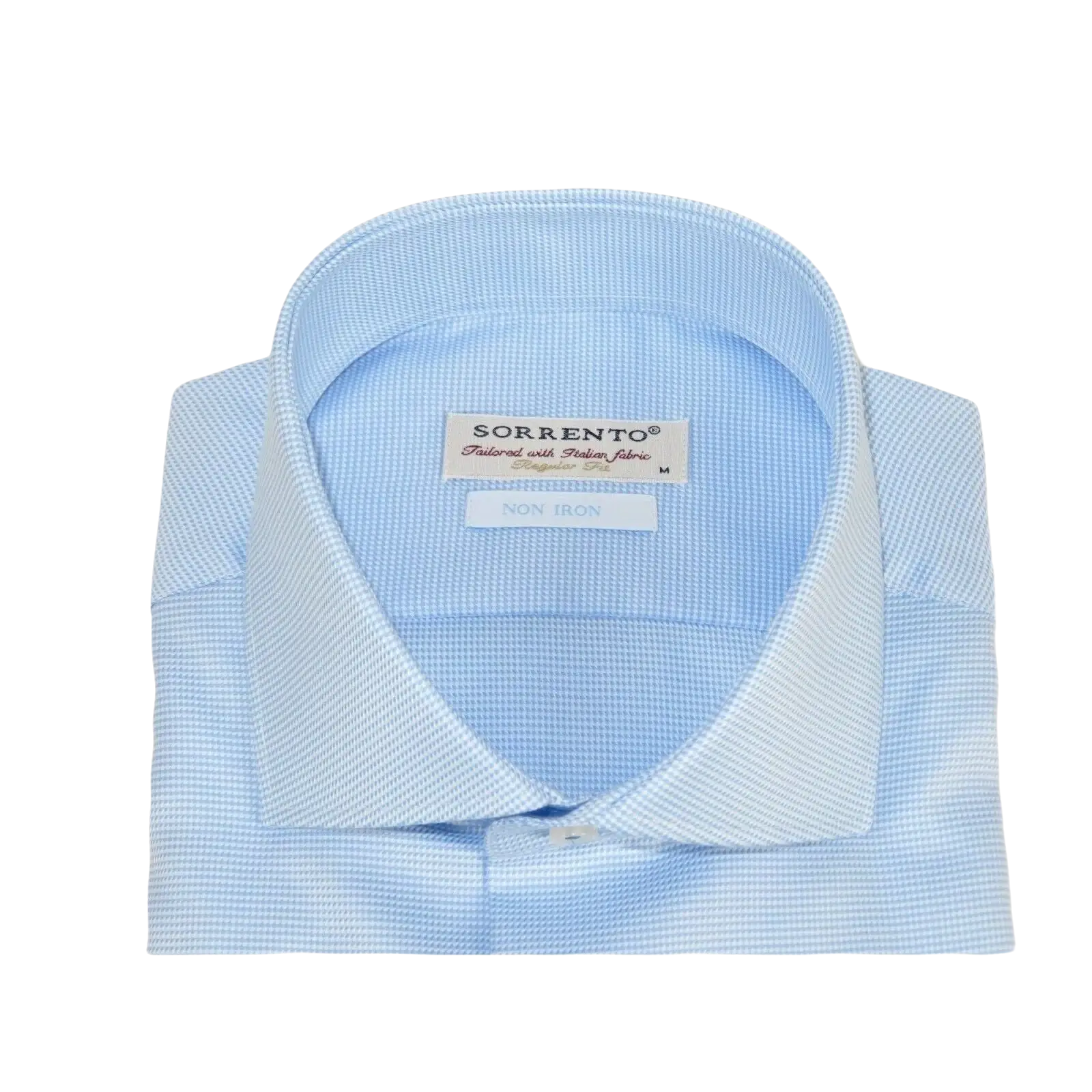 Men 100% Italian Cotton Shirt Non Iron SORRENTO Turkey Spread Collar 2745 Blue - J.Valintin Men's Wear Legend - 98718