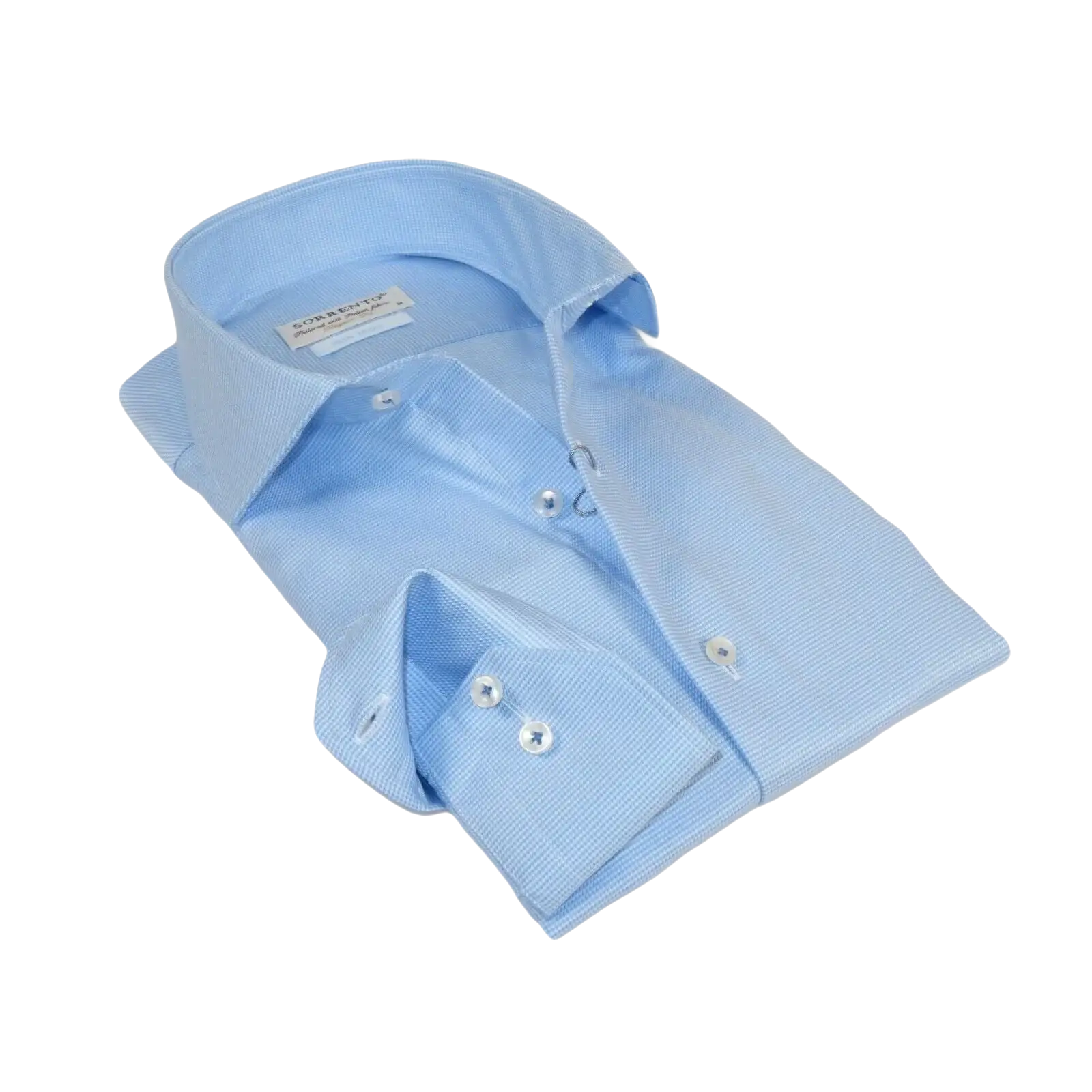 Men 100% Italian Cotton Shirt Non Iron SORRENTO Turkey Spread Collar 2745 Blue - J.Valintin Men's Wear Legend - 98718