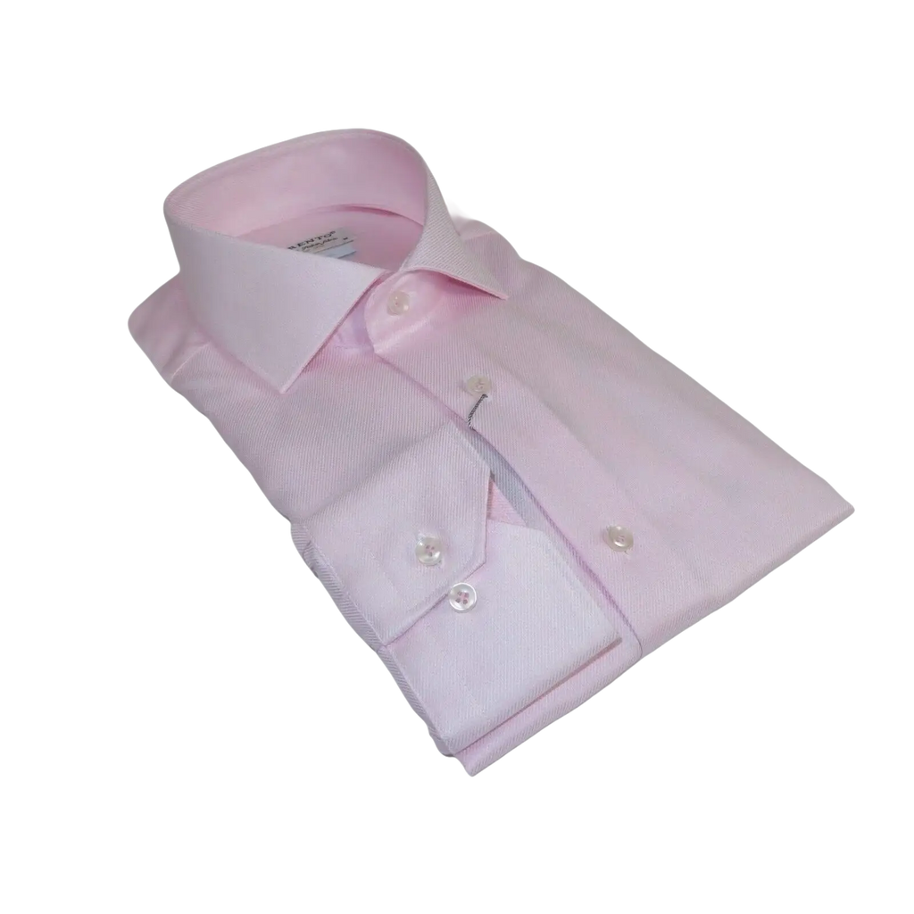 Men 100% Italian Cotton Shirt Non Iron SORRENTO Turkey Spread Collar 4470 Pink - J.Valintin Men's Wear Legend - 98722