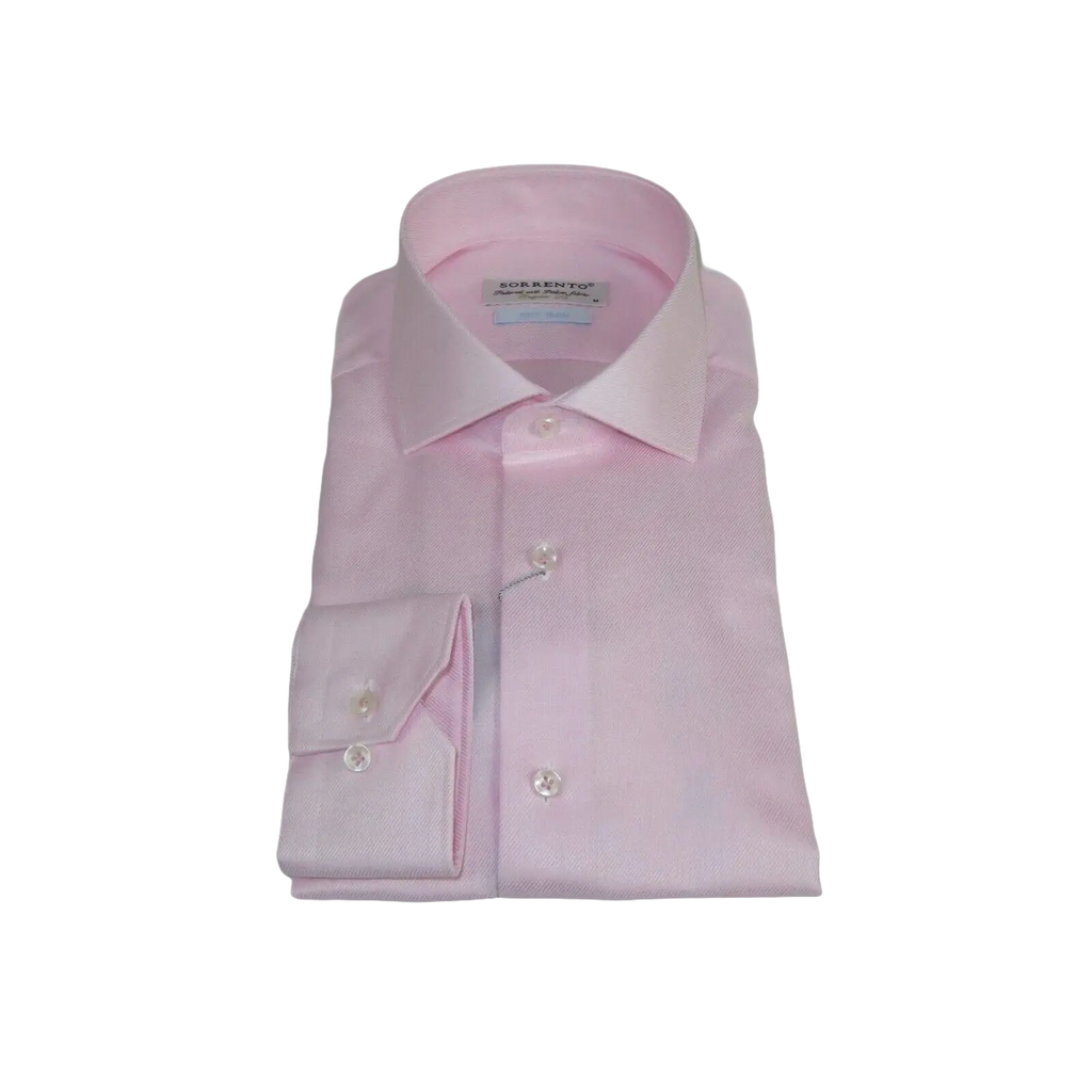 Men 100% Italian Cotton Shirt Non Iron SORRENTO Turkey Spread Collar 4470 Pink - J.Valintin Men's Wear Legend - 98722