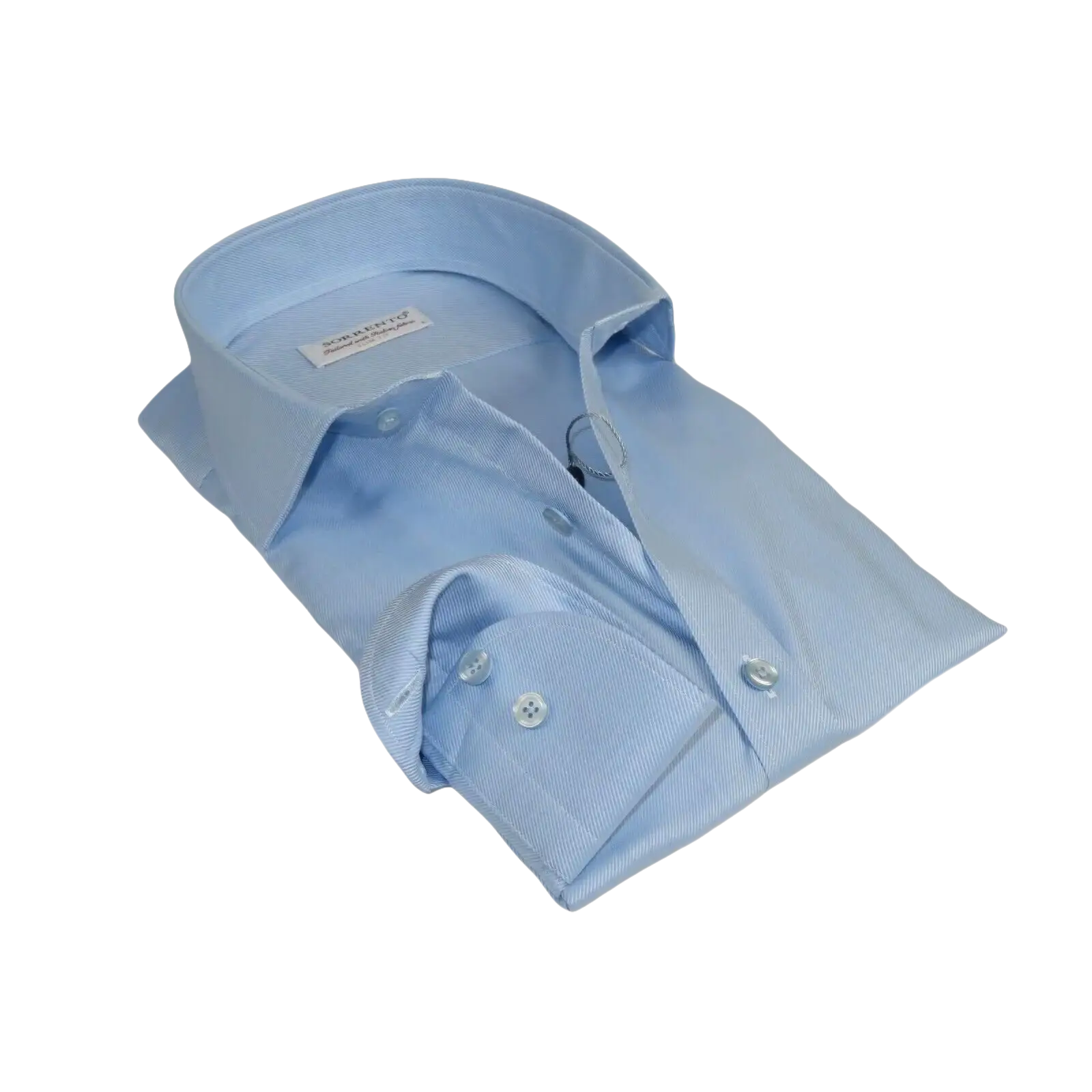 Men 100% Italian Cotton Shirt Non Iron SORRENTO Turkey Spread Collar 4883 Blue - J.Valintin Men's Wear Legend - 98714