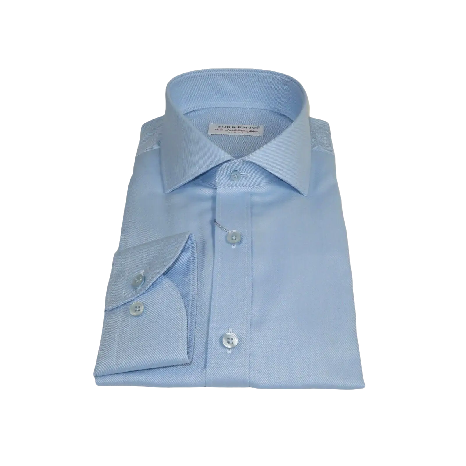 Men 100% Italian Cotton Shirt Non Iron SORRENTO Turkey Spread Collar 4883 Blue - J.Valintin Men's Wear Legend - 98714