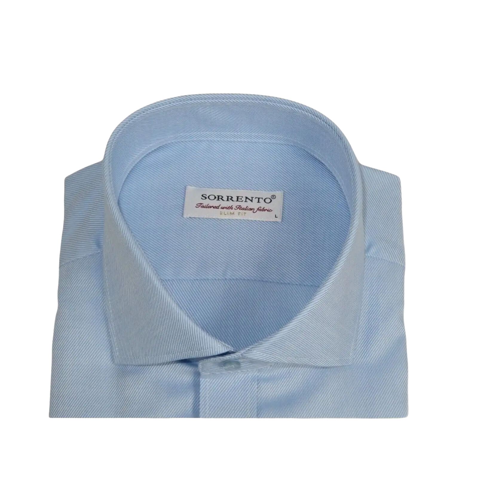 Men 100% Italian Cotton Shirt Non Iron SORRENTO Turkey Spread Collar 4883 Blue - J.Valintin Men's Wear Legend - 98714