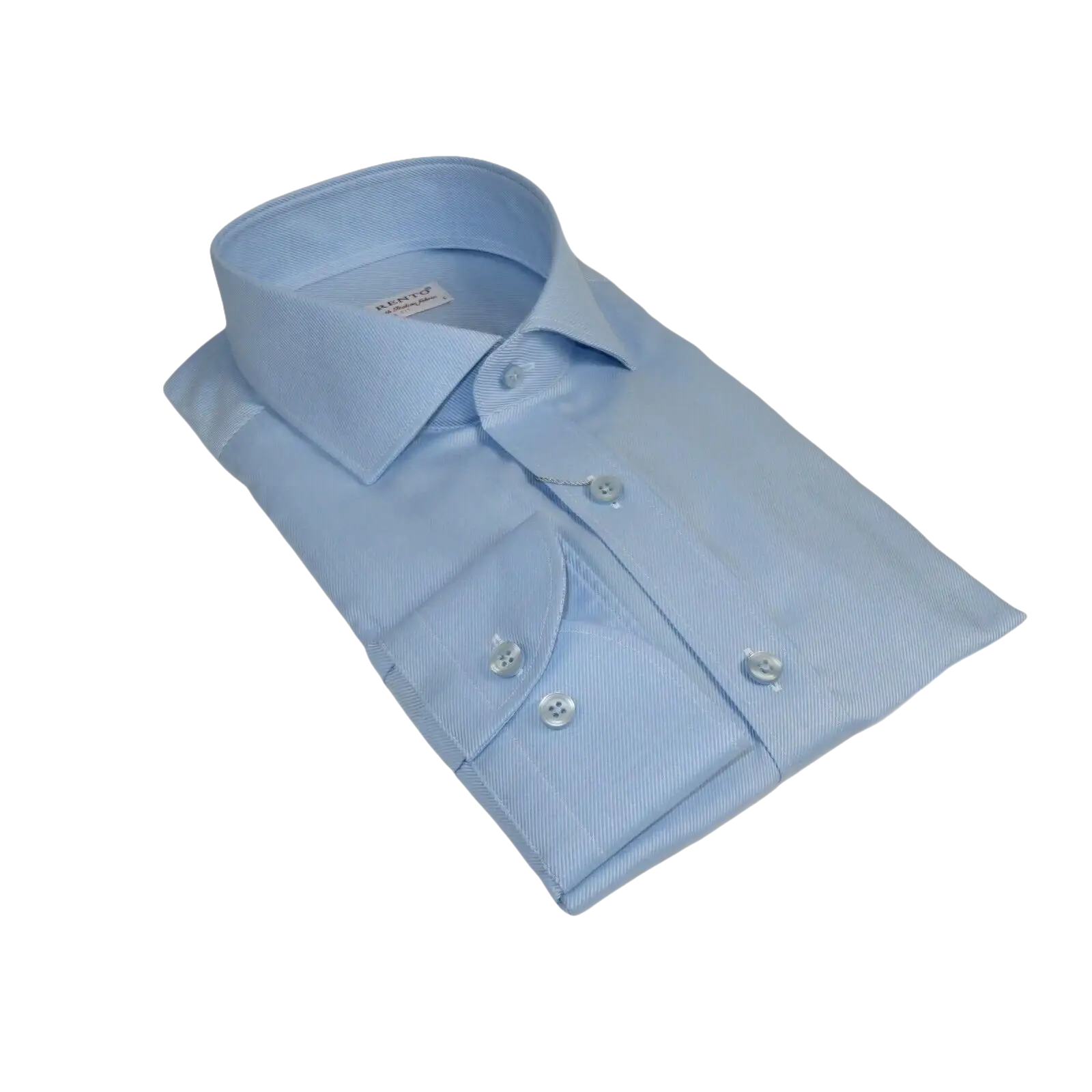Men 100% Italian Cotton Shirt Non Iron SORRENTO Turkey Spread Collar 4883 Blue - J.Valintin Men's Wear Legend - 98714