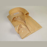 Men 100% Italian Cotton Shirt Non Iron SORRENTO Turkey Spread Collar 4902 Tan - J.Valintin Men's Wear Legend - 98710