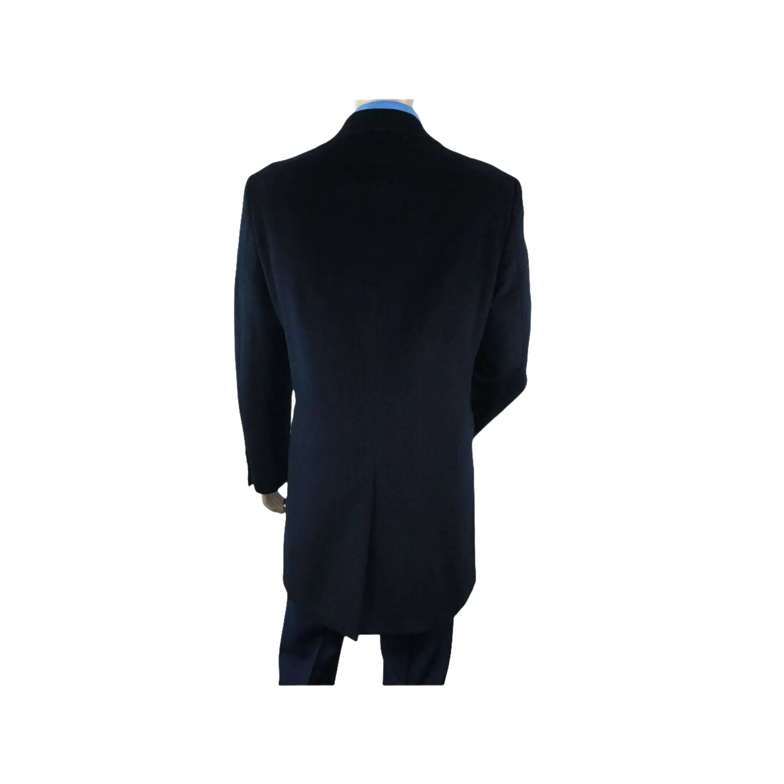 Men 100% Soft Wool 3/4 Length Winter Top Coat Cashmere Feel #Til - 71 Navy Blue - J.Valintin Men's Wear Legend - 98009