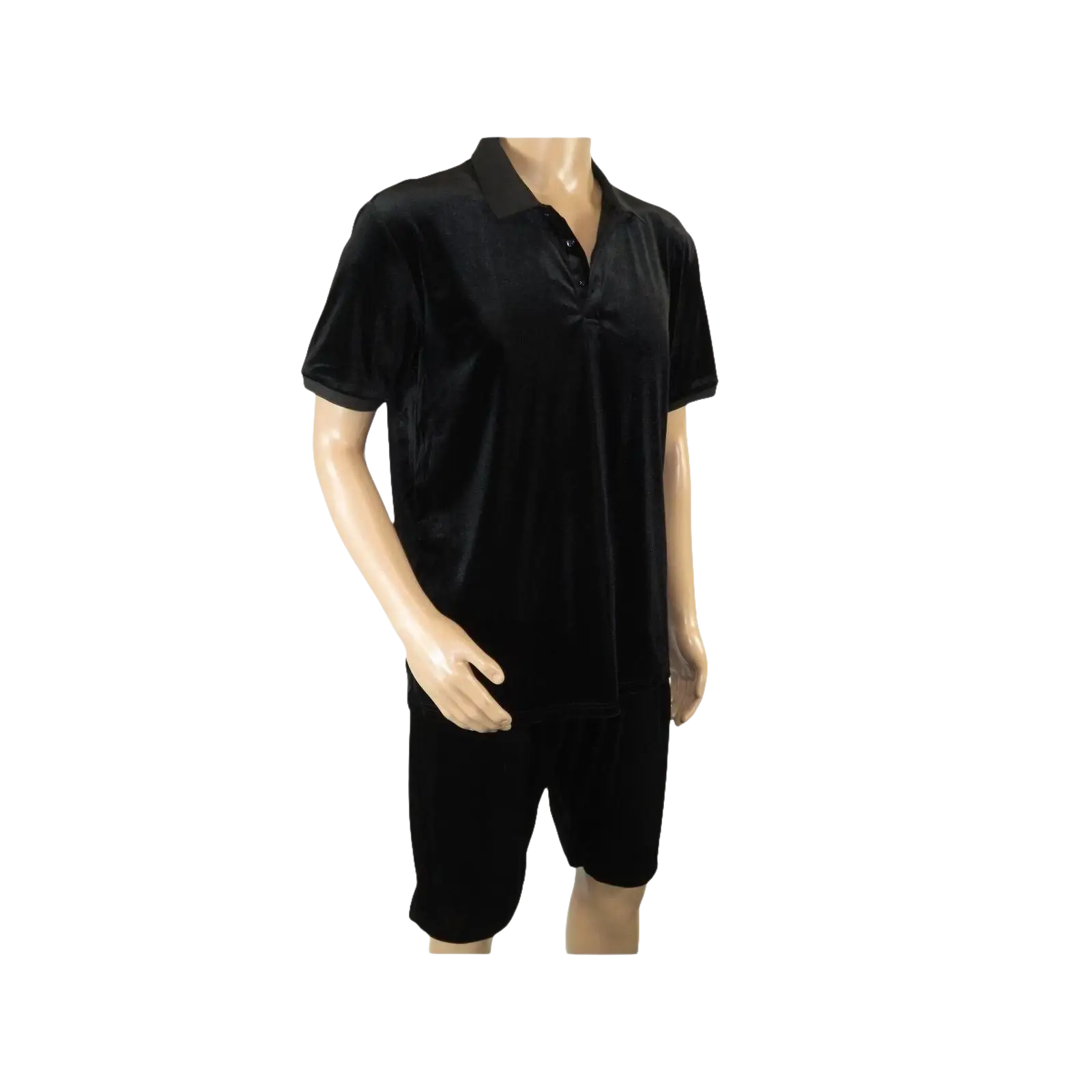 Men 2pc Stacy Adams leisure jogging suit Shorts Set Summer 3820 Black Velvet - J.Valintin Men's Wear Legend - 95325