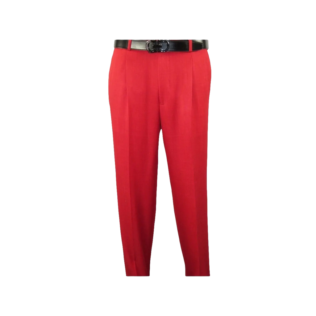 Men 2pc Walking Leisure Suit Short Sleeves By DREAMS 255 - 08 Solid Red - J.Valintin Men's Wear Legend - 95878