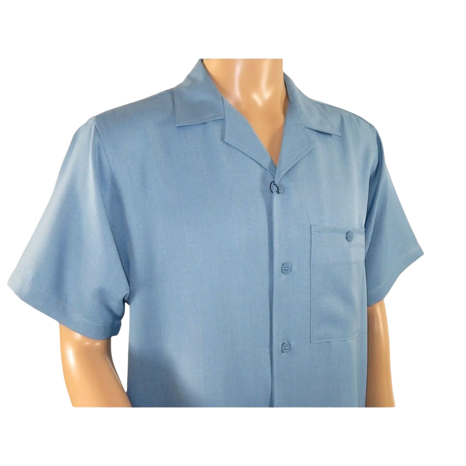 Men 2pc Walking Leisure Suit Short Sleeves By DREAMS 255 - 11 Solid Sky Blue - J.Valintin Men's Wear Legend - 96108