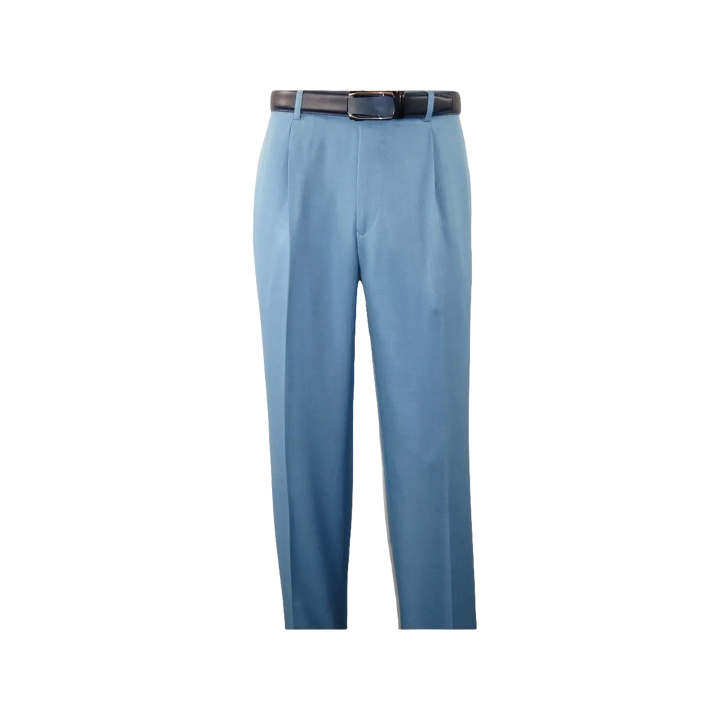 Men 2pc Walking Leisure Suit Short Sleeves By DREAMS 255 - 11 Solid Sky Blue - J.Valintin Men's Wear Legend - 96108