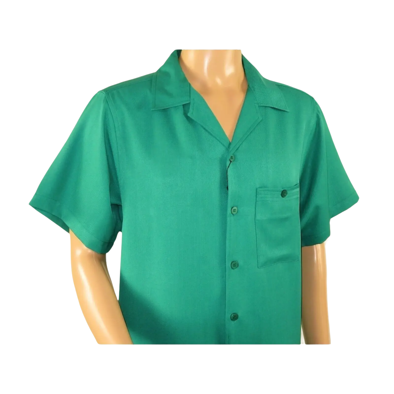Men 2pc Walking Leisure Suit Short Sleeves By DREAMS 255 - 14 Solid Emerald green - J.Valintin Men's Wear Legend - 96114