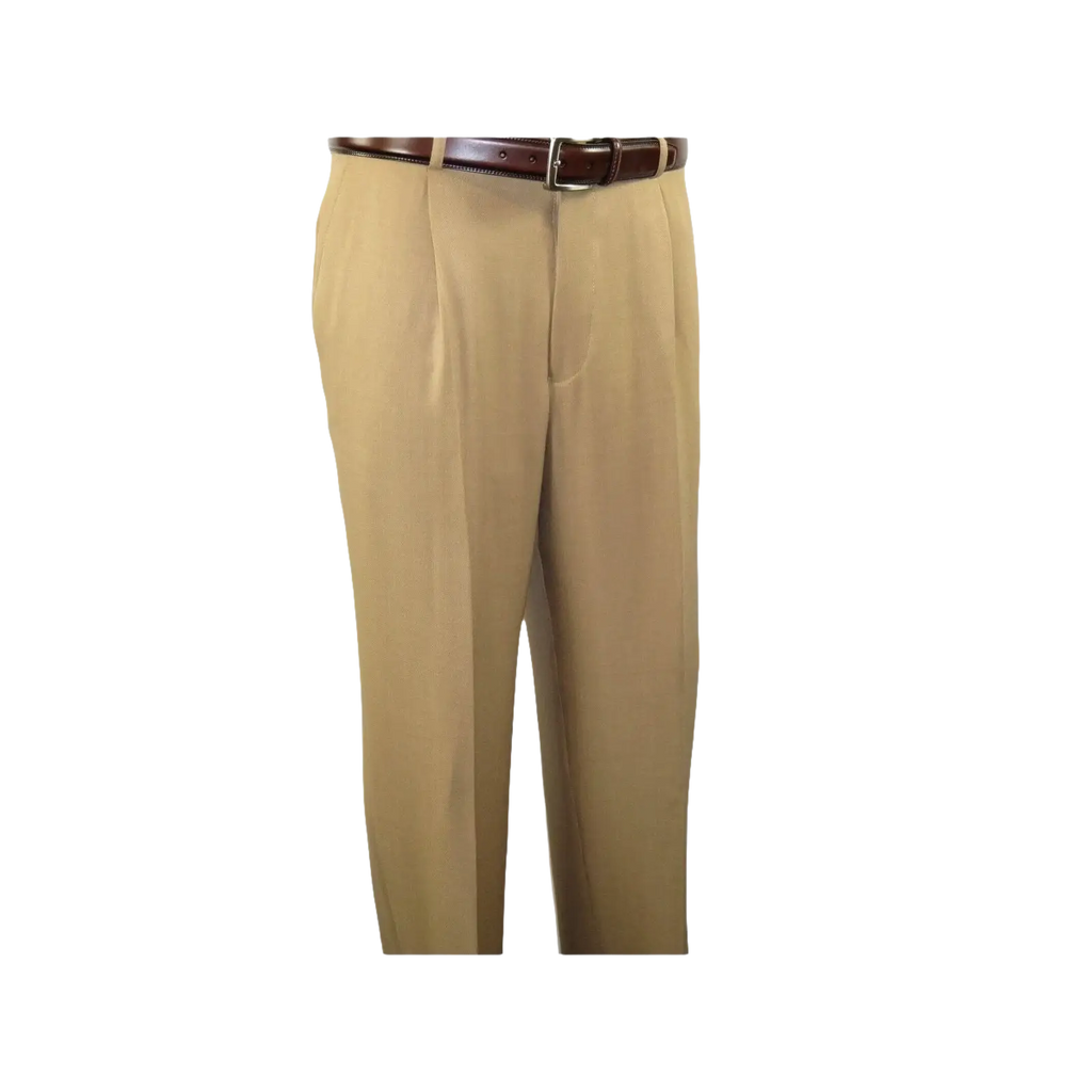 Men 2pc Walking Leisure Suit Short Sleeves By DREAMS 255 - 23 Solid Safari Tan - J.Valintin Men's Wear Legend - 95908