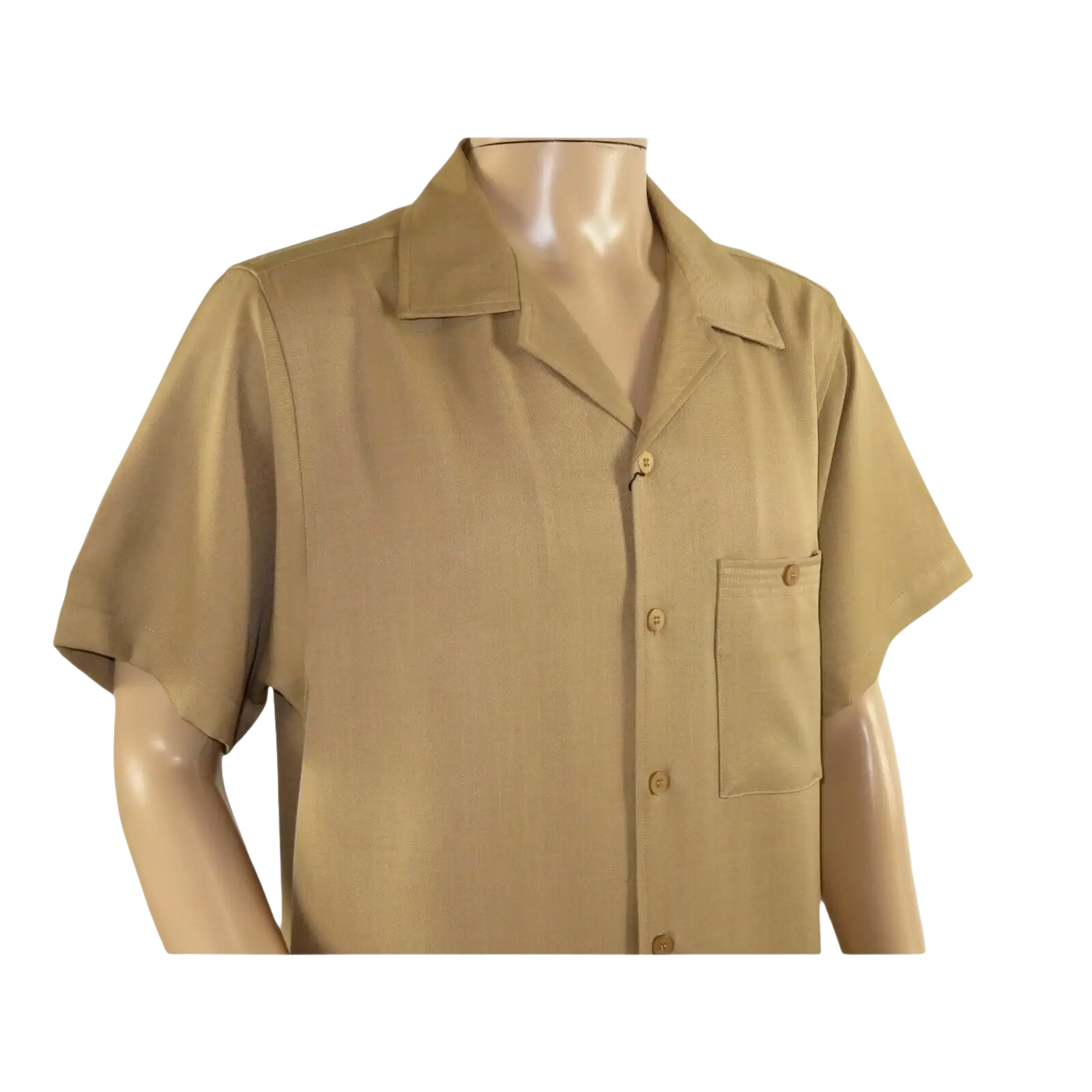 Men 2pc Walking Leisure Suit Short Sleeves By DREAMS 255 - 23 Solid Safari Tan - J.Valintin Men's Wear Legend - 95908
