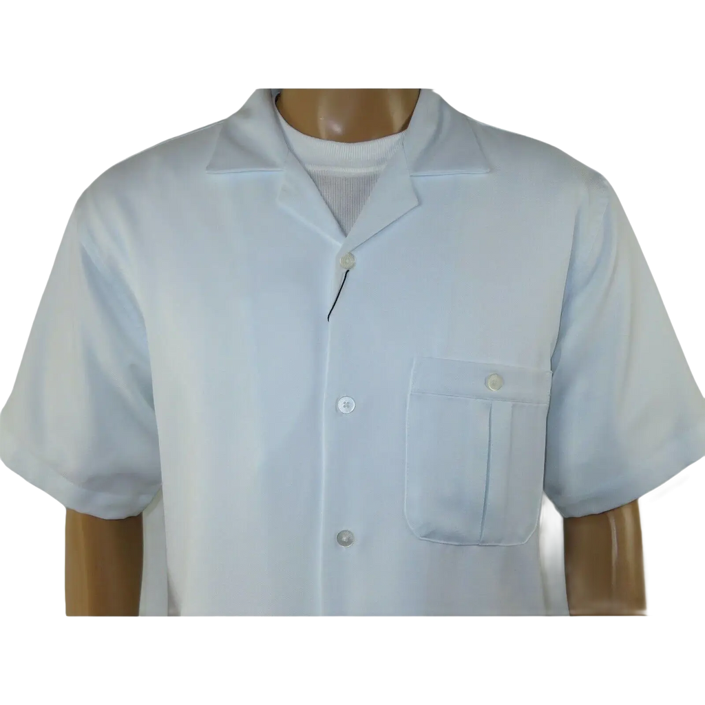 Men 2pc Walking Leisure Suit Short Sleeves By DREAMS 256 Solid White New - J.Valintin Men's Wear Legend - 24601