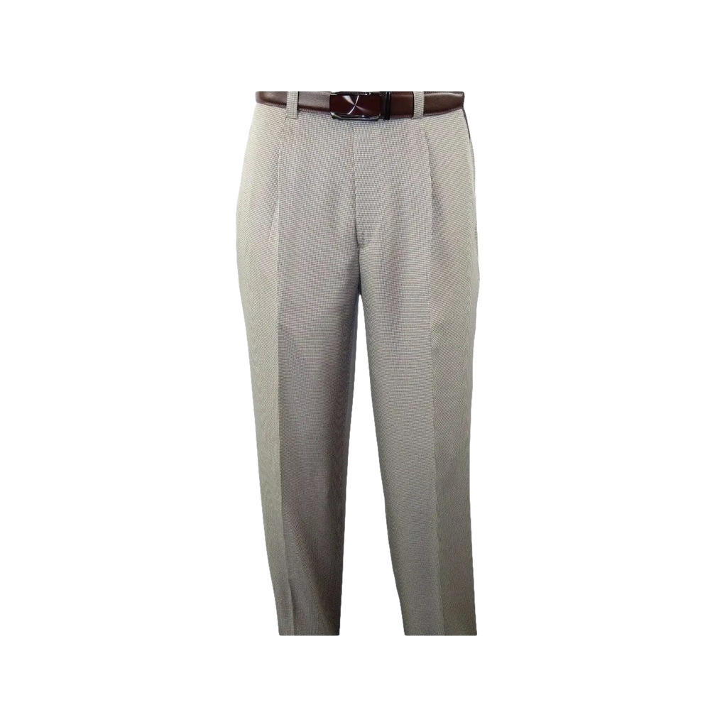 Men 2pc Walking Leisure Suit Short Sleeves DREAMS 263 - 12 Brown Tan Salt Pepper - J.Valintin Men's Wear Legend - 96122